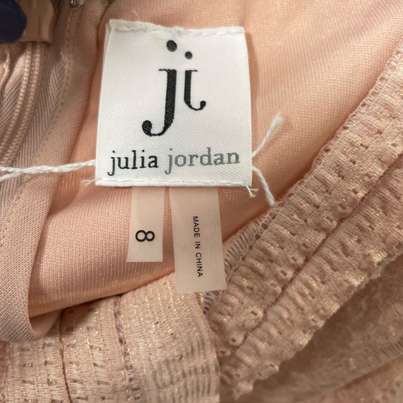 Julia Jordan Dusty Rose Lace Ruffle Sleeveless Dress Size 8 - Picture 6 of 8